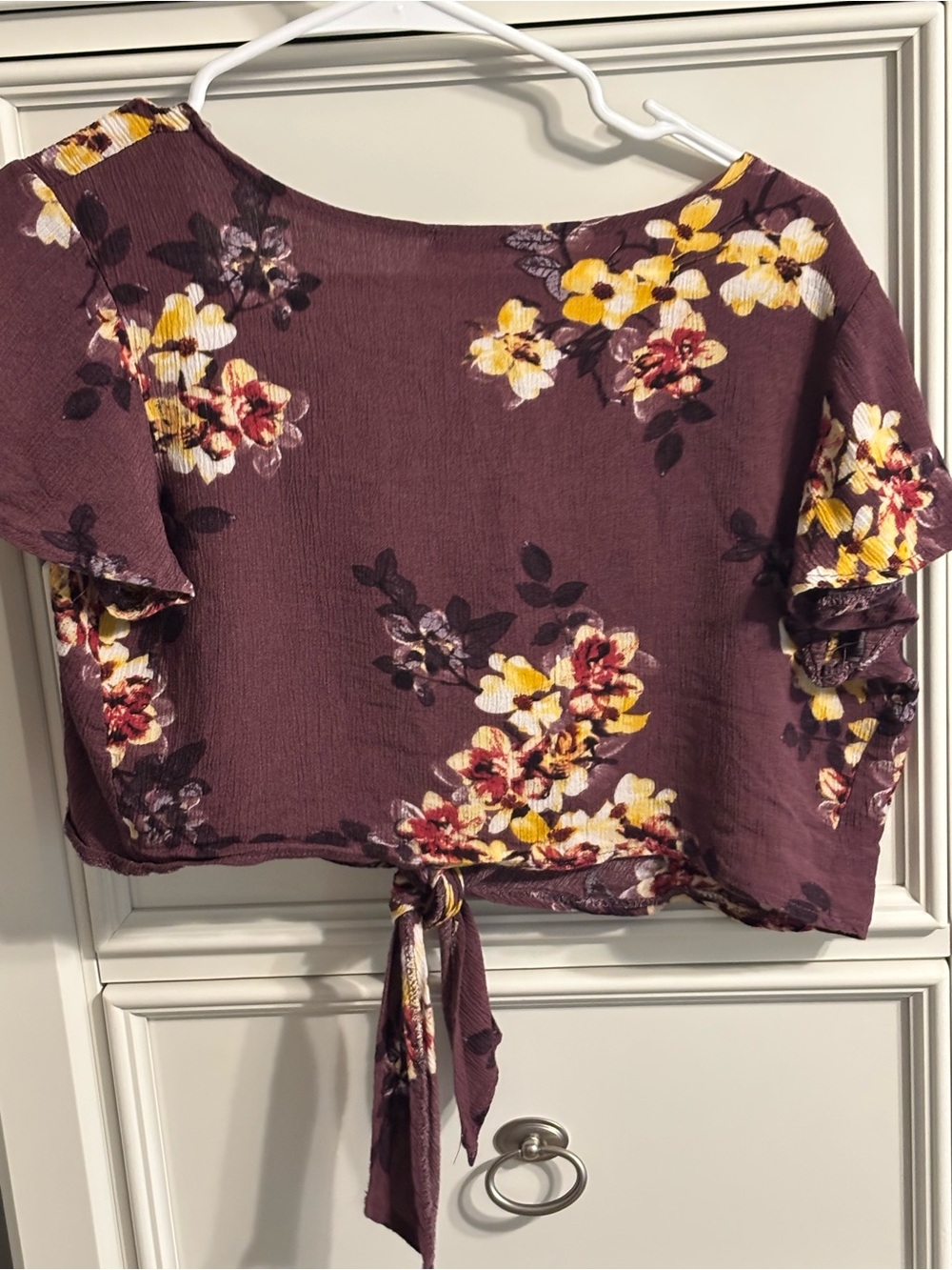 Two Piece Floral Wide Leg Pants and crop Top - Picture 6 of 11